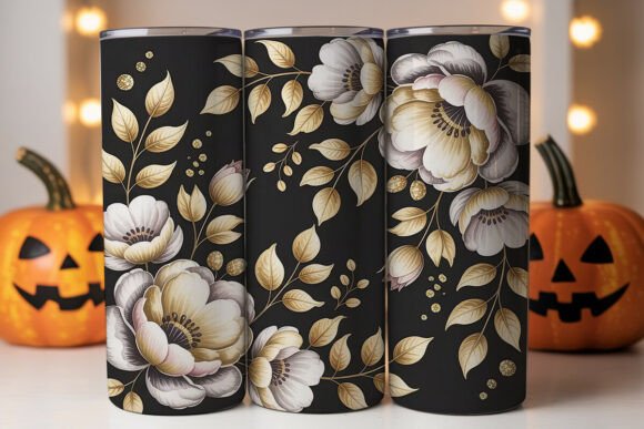 Black Gold Floral Tumbler Wrap Review