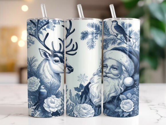 Blue Vintage Santa Tumbler Wrap Review