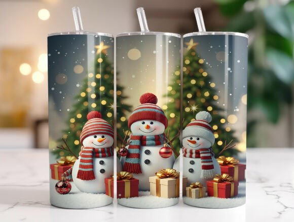 Colorful Snowman Christmas Tumbler Design Review