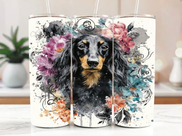 Dachshund Tumbler Wrap PNG 20 Oz Skinny Review