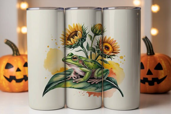 Frog Sunflower Tumbler Wrap Design Review