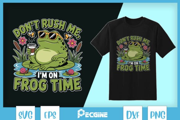 Funny Frog Sublimation Design Cute West