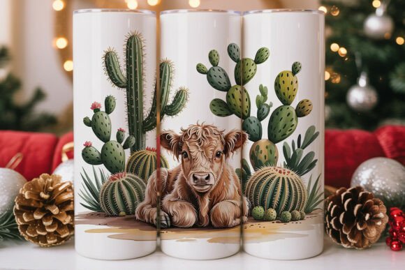 Highland Cow Cacti 20oz Tumbler Wrap Review