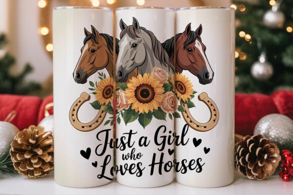 Horse Girl Tumbler Wrap PNG Review