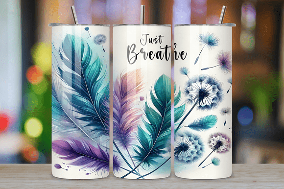 Just Breathe Feather Tumbler Wrap Review