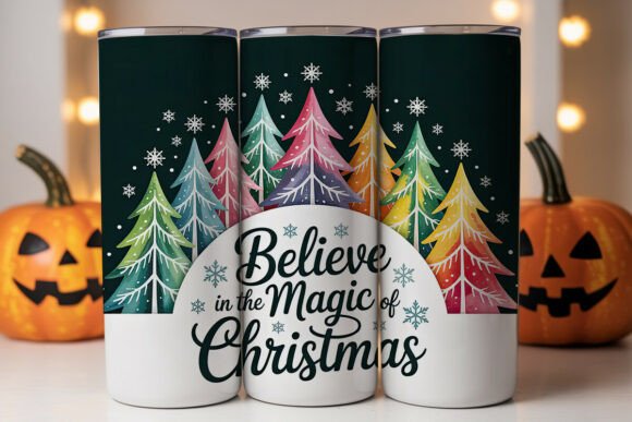 Magical Christmas Trees Tumbler Wrap Design Review