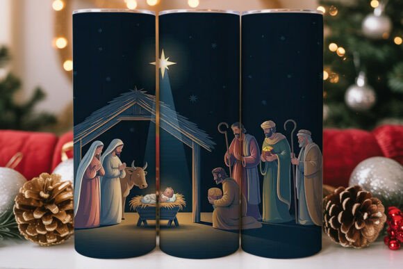 Nativity Scene 20oz Tumbler Wrap