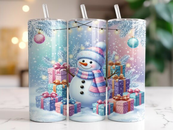 Pastel Snowman Christmas Tumbler Wrap Review