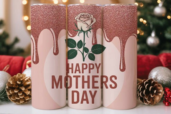 Rose Gold Mother's Day Tumbler Wrap Design Review