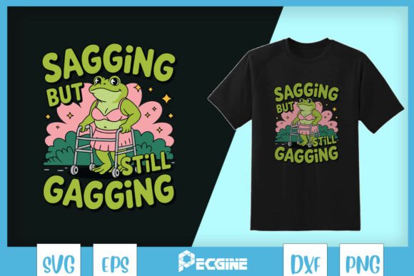 Sagging But Still Gagging Frog Embroidery Review